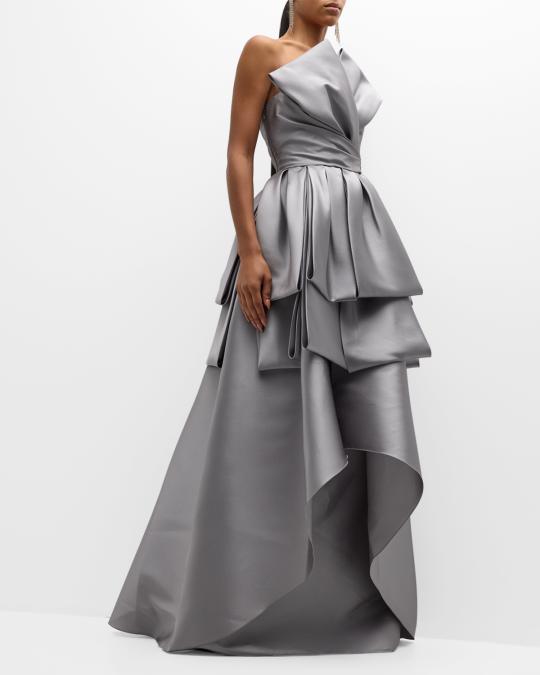 alberta ferretti silver dress Alberta Ferretti Empire waist dress - Silver