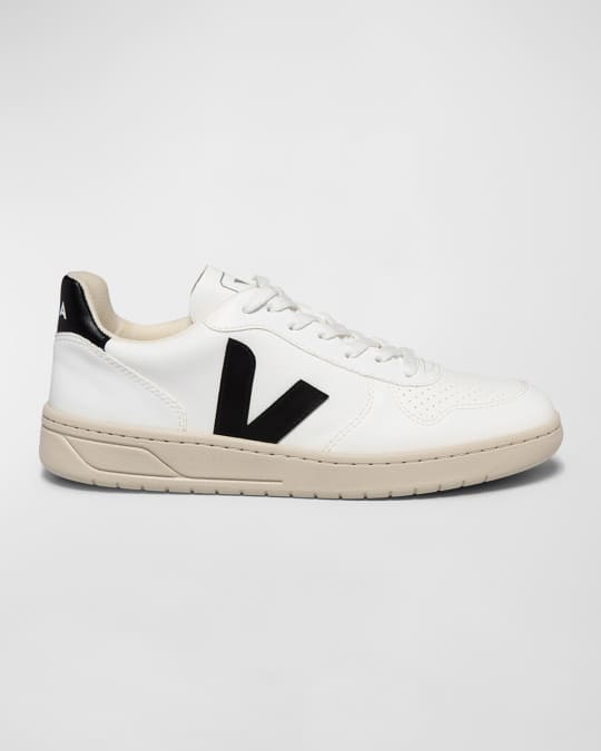 VEJA V 10 Bicolor Leather Low Top Sneakers Neiman Marcus