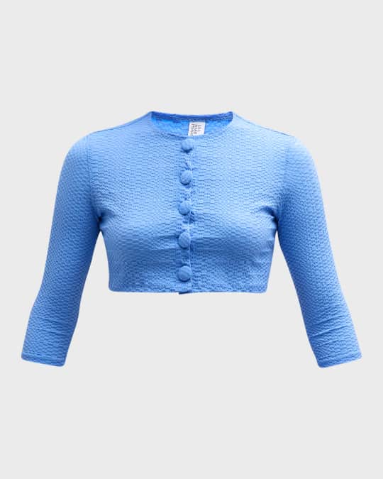 Lisa marie fernandez seersucker cardigan shop
