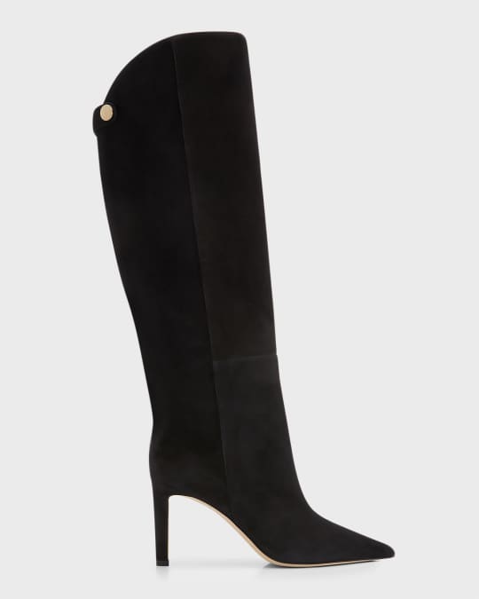 Jimmy Choo Alizze Suede Stiletto Knee Boots | Neiman Marcus