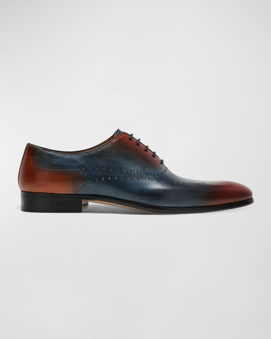 Magnanni Men's Sergio Wingtip Brogue Leather Oxfords | Neiman Marcus