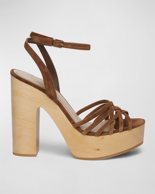 PAIGE Chelsey Suede Ankle Strap Platform Sandals Neiman Marcus