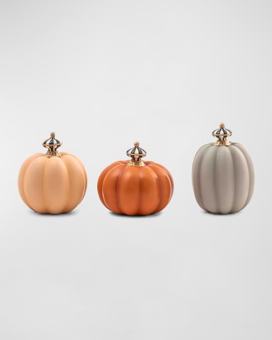 MacKenzieChilds Fall on the Farm Mini Pumpkins, Set of 3 Neiman Marcus