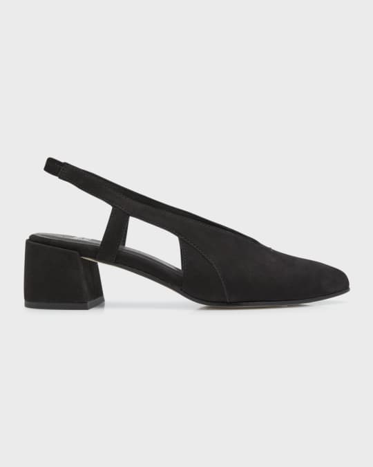 Eileen Fisher Gals Suede Slingback Ballerina Pumps | Neiman Marcus