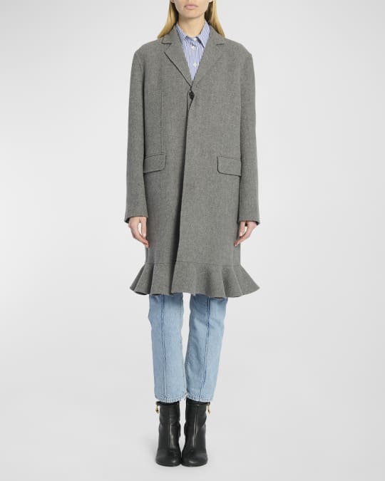 Ruffled peacoat new arrivals