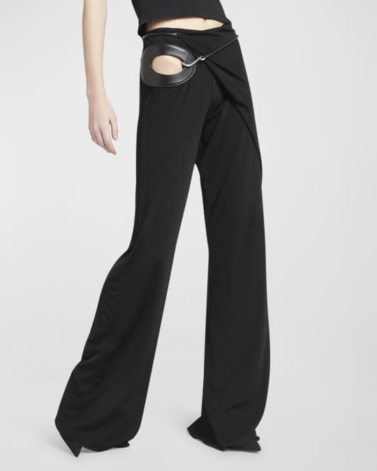 TOM FORD Cutout Wide-Leg Microcosta Jersey Wrap Pants