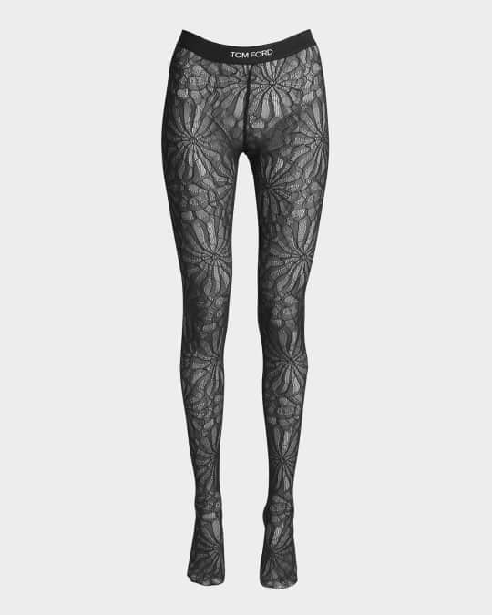 Circle Lace Footed Tights