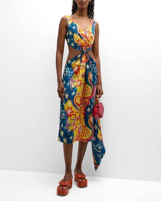 【MARNI】NO VACANCY INN LONG SLEEVELESS DRESS Marni x No Vacancy Inn Sleeveless Cutout Asymmetric Midi
