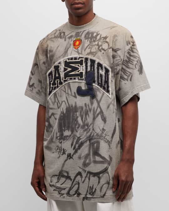Balenciaga Men's Skater T Shirt Oversized | Neiman Marcus