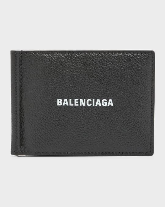 小物 BALENCIAGA Wallet Men's Bifold Wallet Balenciaga Men's Leather Logo Bifold Wallet w/ Bill Clip