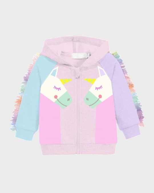【即日発送】STELLA MCCARTNEY  ユニコーン パーカー Stella McCartney Kids Girl Unicorn Graphic Hoodie W/ Fringes, Size