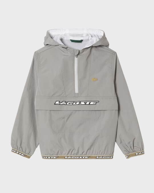 Kid's Logo-Print Quarter Zip Jacket, Size 4-8