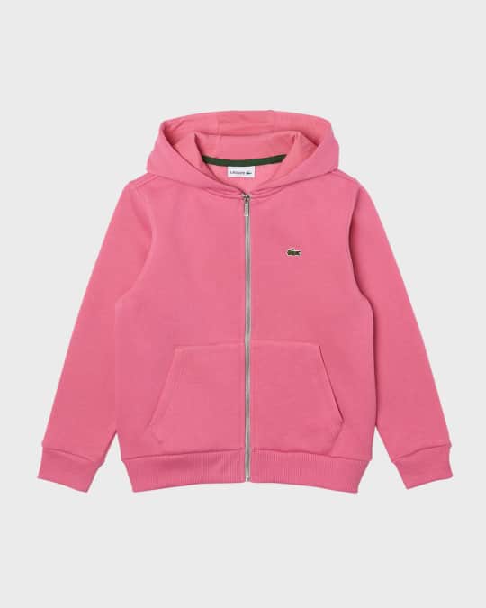 Girl's Embroidered Crocodile Hoodie, Size 2-8