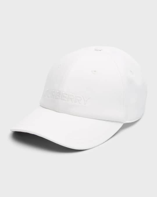 Burberry White Denim Logo Baseball Cap Neiman Marcus
