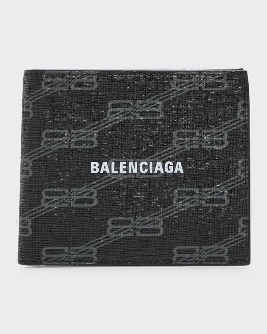 Balenciaga Men s Signature Square Folded Wallet BB Monogram Coated