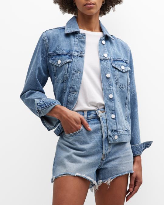 Rails Lady Liberty Mulholland Denim Trucker Jacket | Neiman Marcus