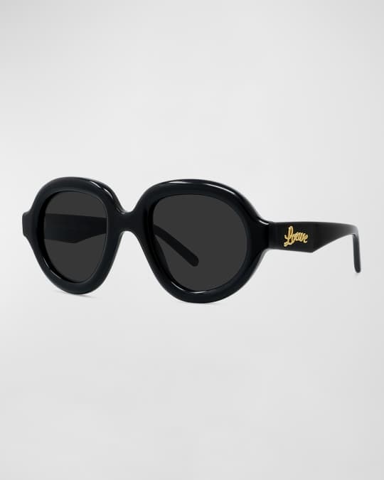 【LOEWE】Curvy round glasses Curvy round glasses in brown - Loewe | Mytheresa
