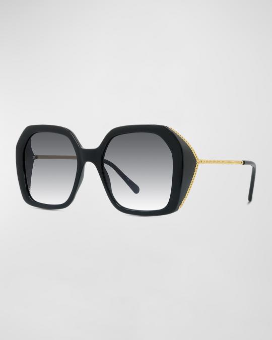 Stella McCartney Chain Mixed-Media Butterfly Sunglasses  display picture 2