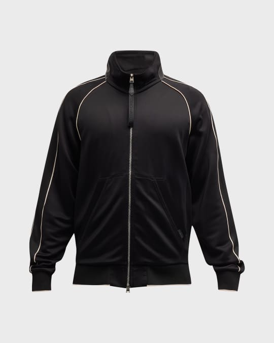 TOM FORD Men's Jersey Full-Zip Track Jacket | Neiman Marcus