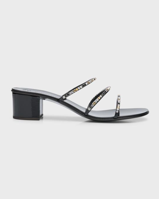 Giuseppe Zanotti Crystal-Trim Slide Sandals 30972336_60296486_600.jpg main image 2
