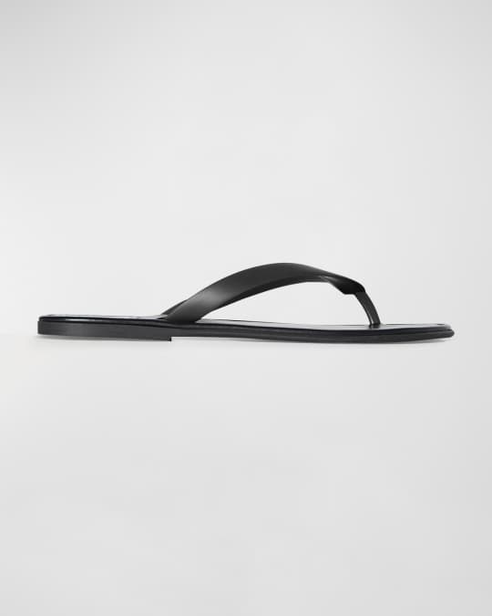 The Row, Beach black flip flop sandals