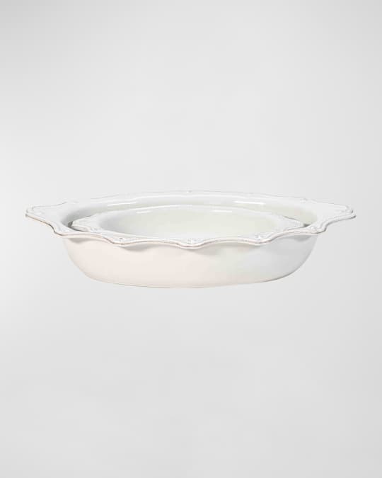 Berry & Thread Whitewash Oval 2-Piece Baking Set 