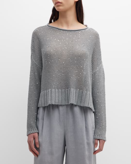 eileen fisher sequin top