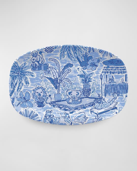 Animal Vacay Blue Platter