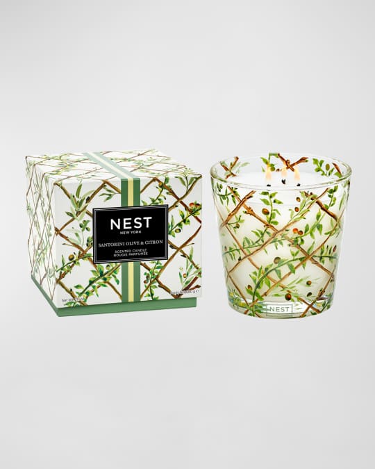 NEST New York Santorini Olive and Citron Specialty 3 Wick Candle, 21.2 ...