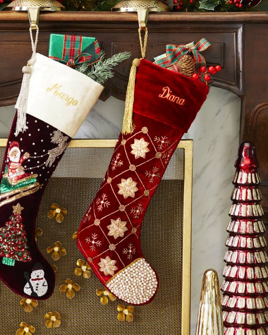 Sudha Pennathur Embroidered Holiday Stocking Neiman Marcus