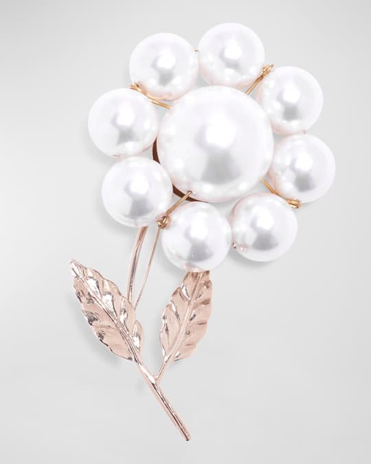 Pearly Flower Brooch
