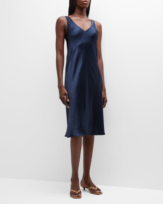 Vince navy cheap slip dress