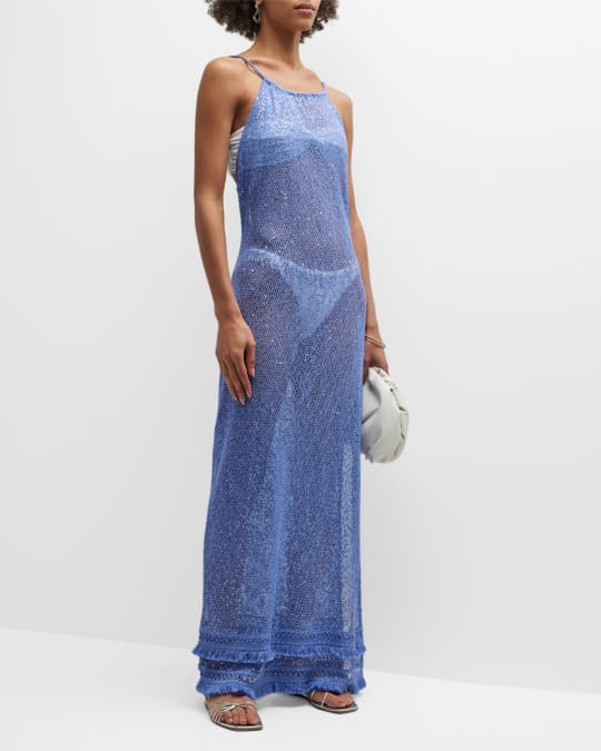 Ramy Brook Jayme Sequined Knit Maxi Dress | Neiman Marcus