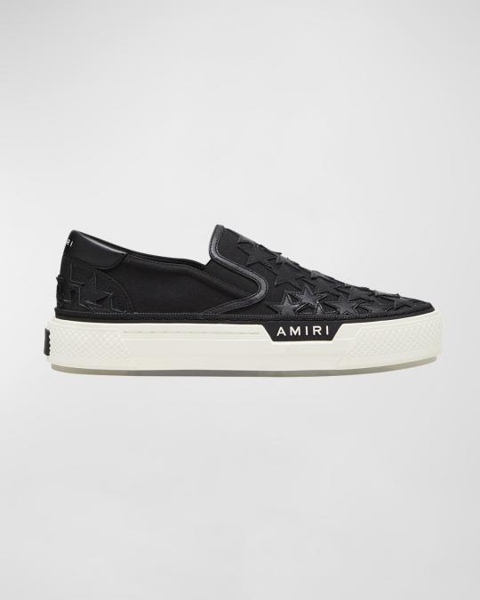 AMIRI Stars Court Slip-On Sneaker Amiri Stars Court Slip On Sneaker in Black | FWRD main image 4