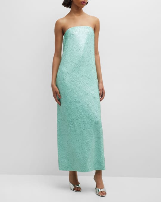 Strapless Sequin Column Gown