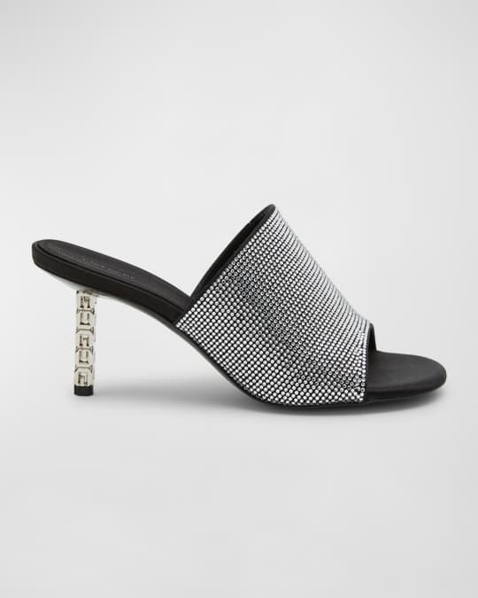 Givenchy Strass G Cube Heel Slide Sandals Neiman Marcus
