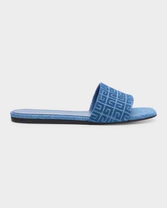 4G Jacquard Flat Slide Sandals