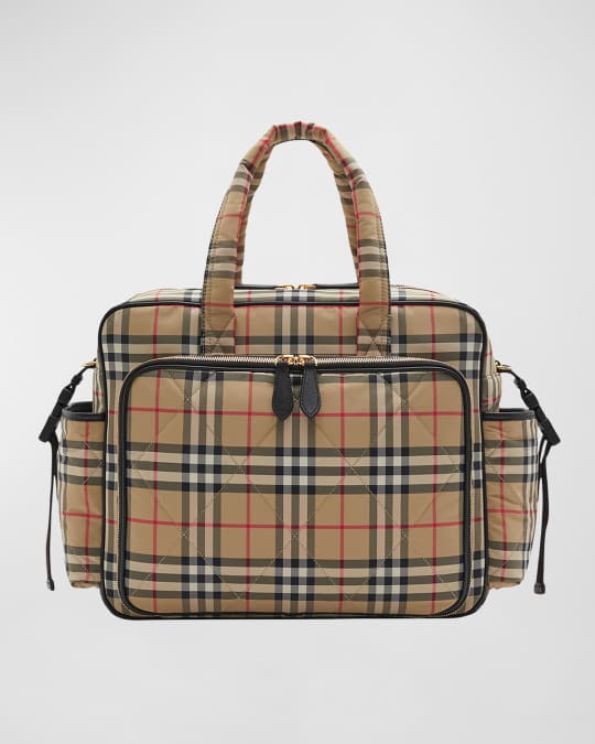 Burberry Check-Print Diaper Bag W/ Changing Mat | Neiman Marcus