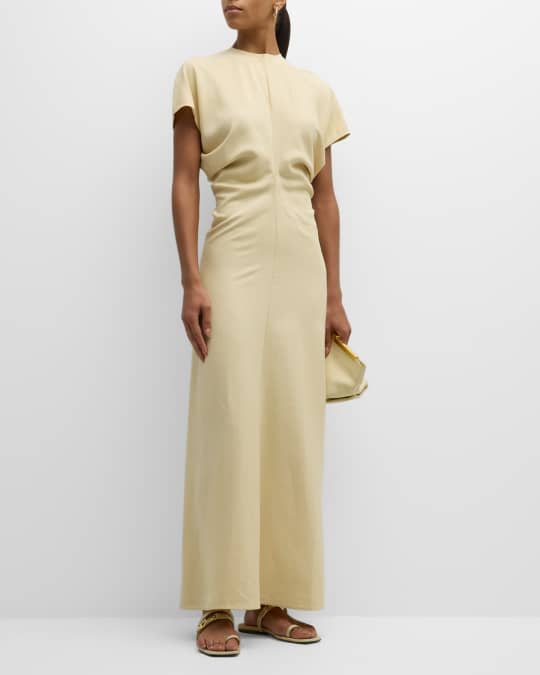 Toteme Slouch Waist Maxi Dress with Pleat | Neiman Marcus