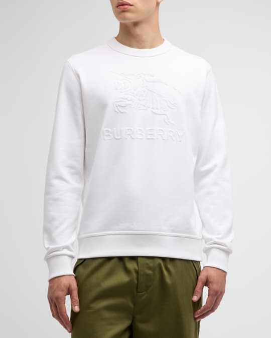 Burberry Men's Rayner Embroidered Crewneck Sweatshirt | Neiman Marcus