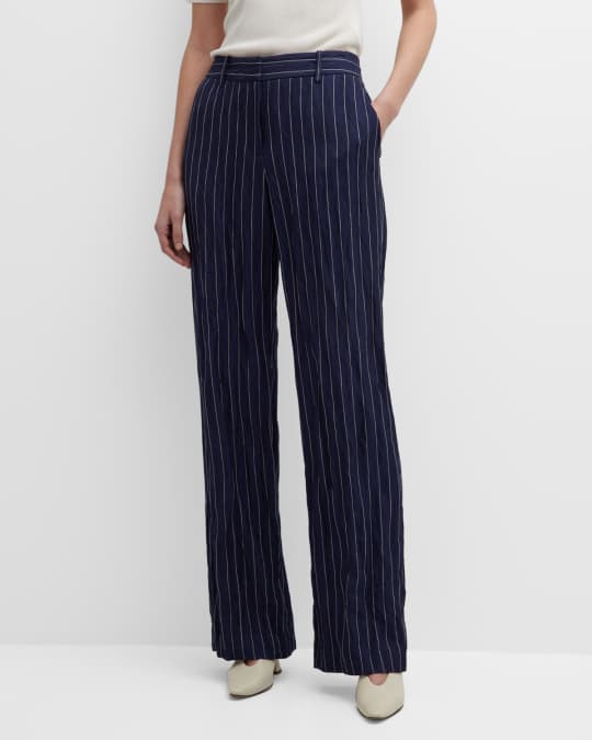 Lafayette 148 New York Sullivan Striped High-Rise Pants