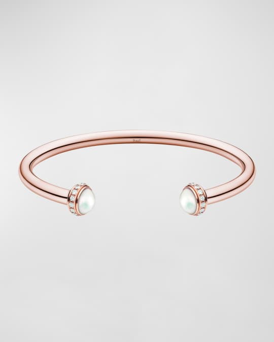 PIAGET Possesion 18K Rose Gold Mother of Pearl Bangle Bracelet Neiman Marcus