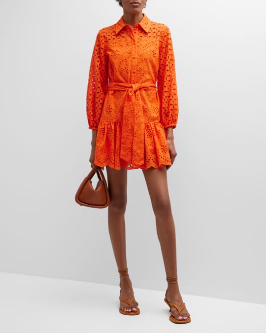 Milly minis eyelet flare sale dress