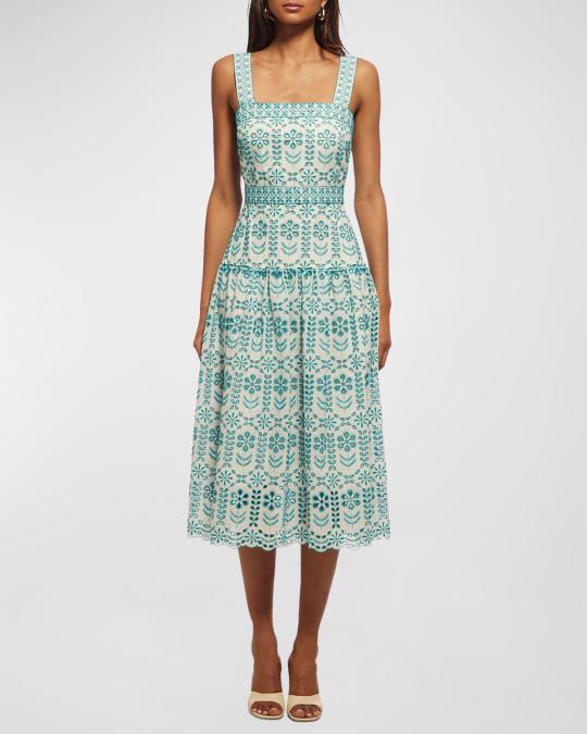 shoshanna green lace dress Shoshanna Women's Brie Floral Lace Trumpet Maxi Dress - Light Green