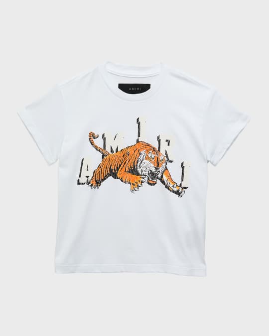 Amiri Kid's Vintage Tiger Logo-Print T-Shirt, Size 4-12 | Neiman Marcus