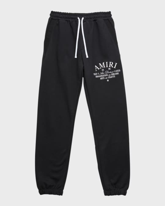 Amiri Kid's Arts District Logo-Print Sweat Pants, Size 4-12