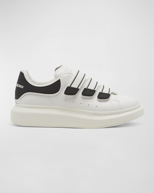 Alexander McQueen Men's Oversized Triple-Strap Leather Sneakers ...