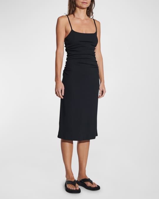 Neva Ruched Scoop Neck Midi Dress