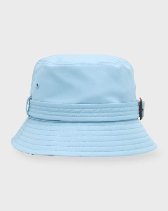 Burberry Men s Heritage Leather Buckle Bucket Hat Neiman Marcus