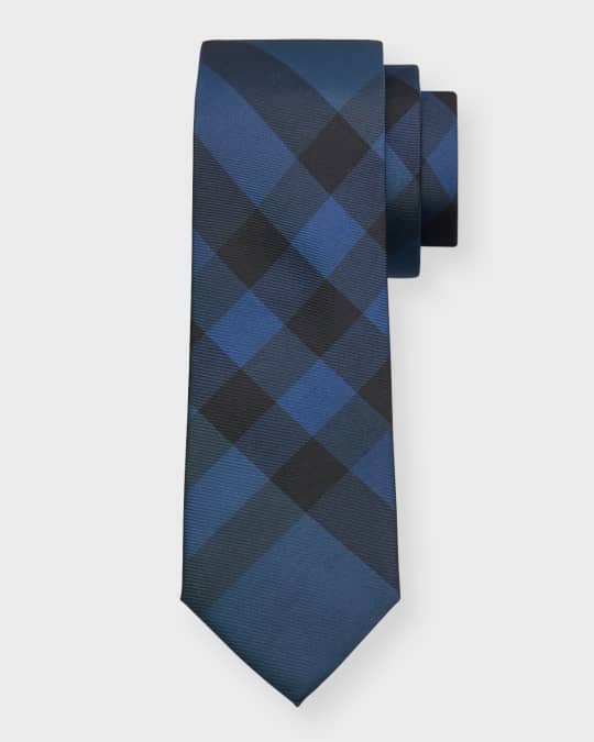 Burberry manston check 2025 silk tie